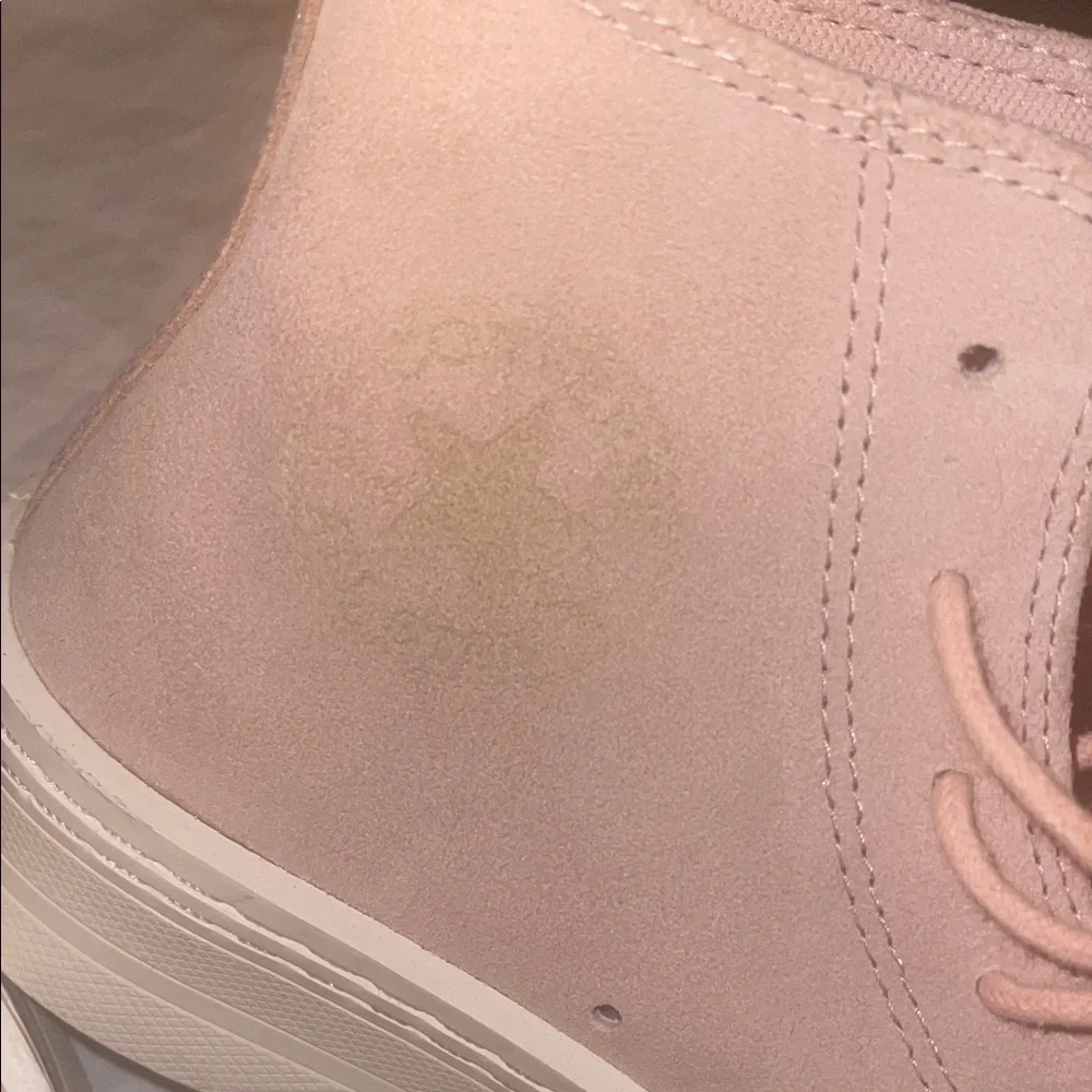Converse High -Top Platform Sneakers - pink suede